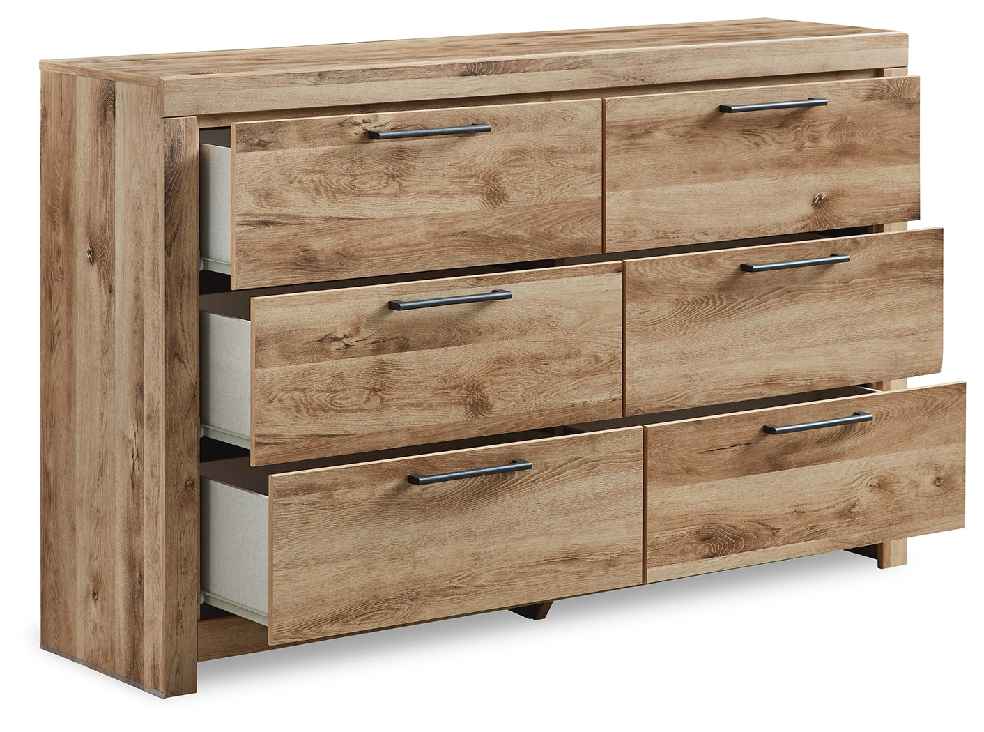Hyanna Brown King Panel Storage Bedroom Set, Tan