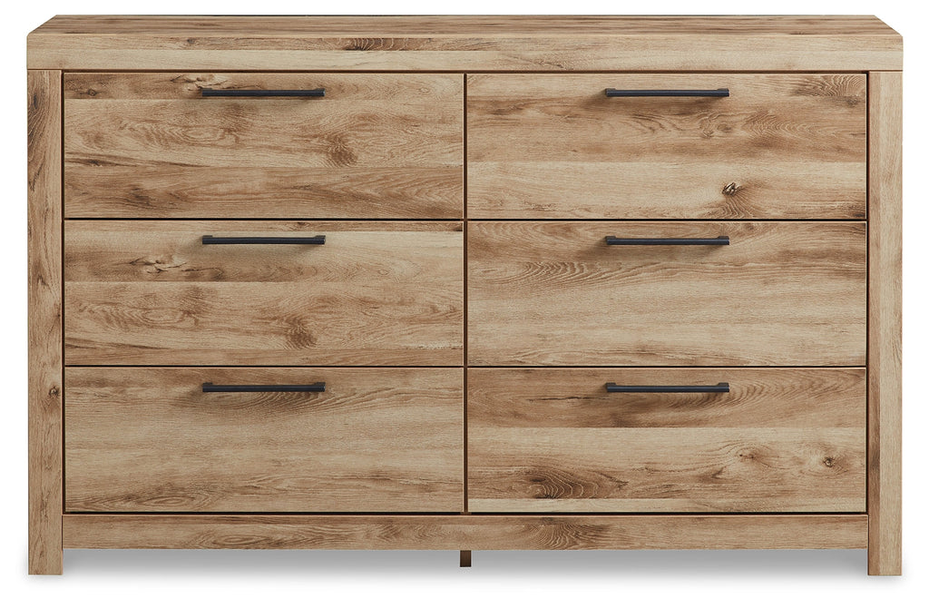 Hyanna Brown King Panel Storage Bedroom Set, Tan