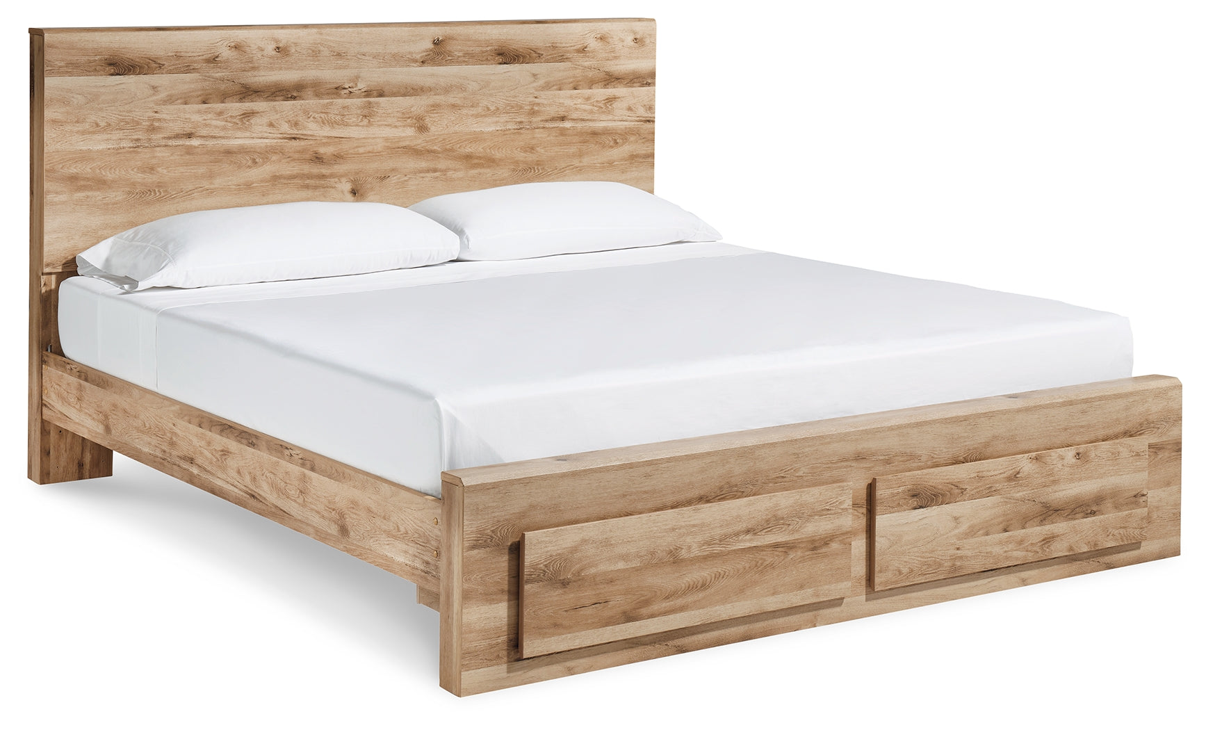Hyanna Brown King Panel Storage Bedroom Set, Tan