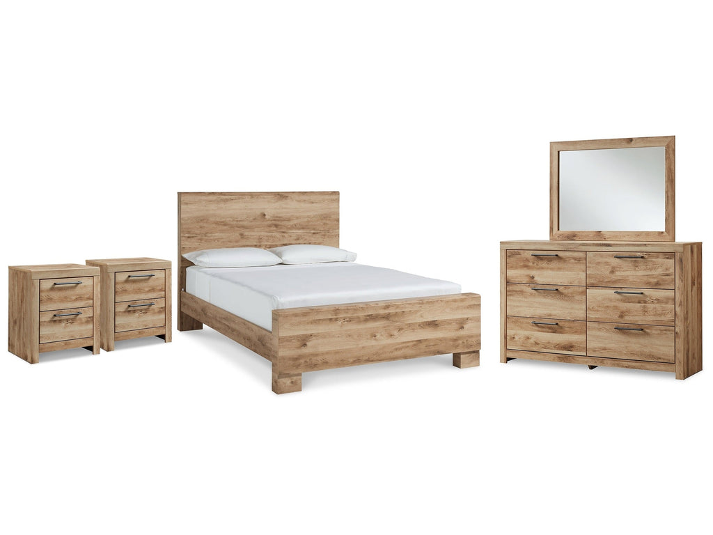Hyanna Brown Queen Panel Bedroom Set, Tan