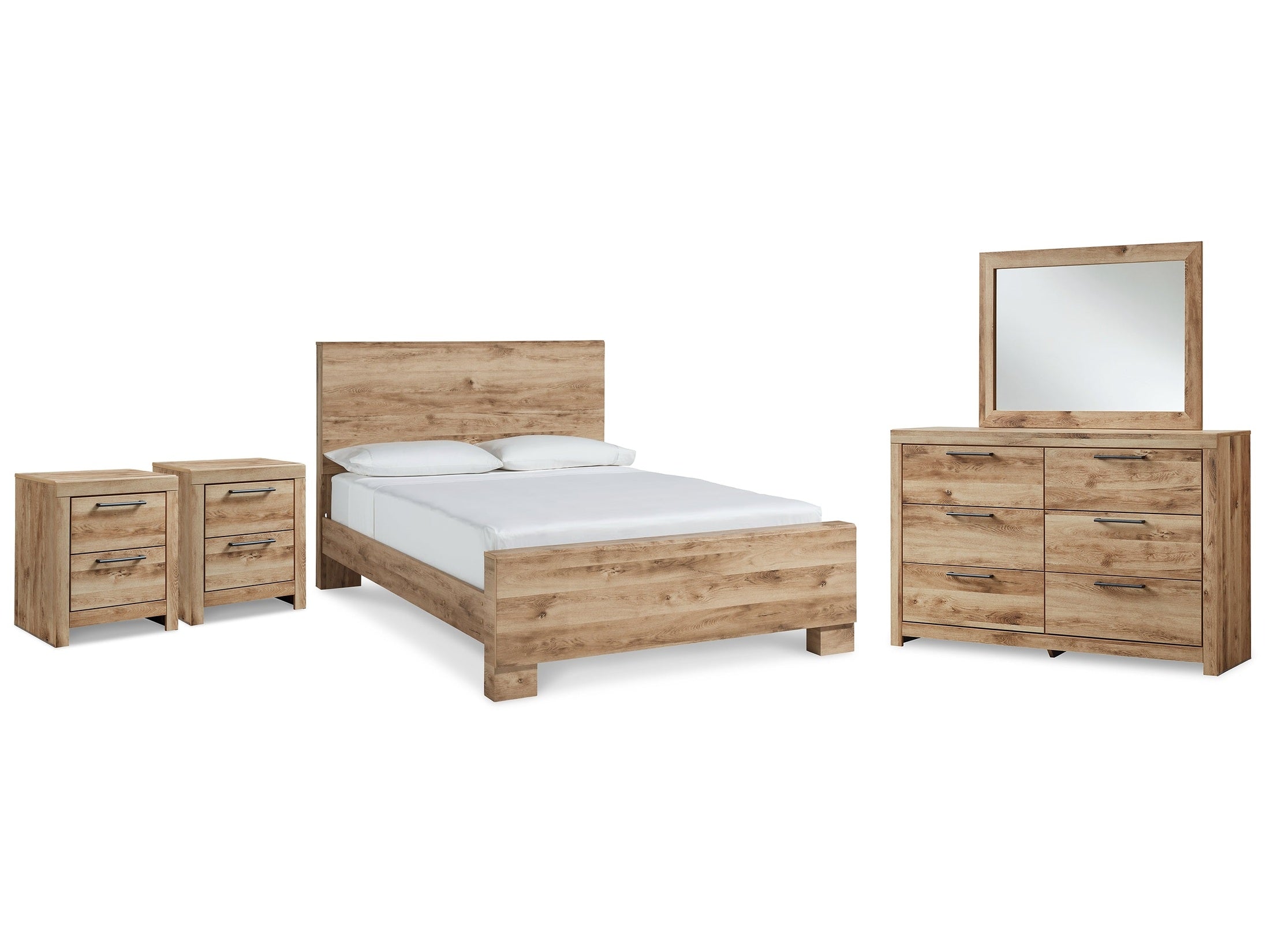 Hyanna Brown Queen Panel Bedroom Set, Tan