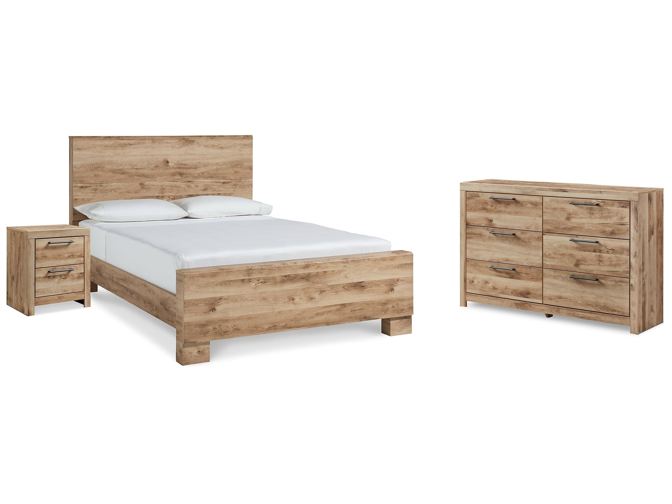 Hyanna Brown Queen Panel Bedroom Set, Tan