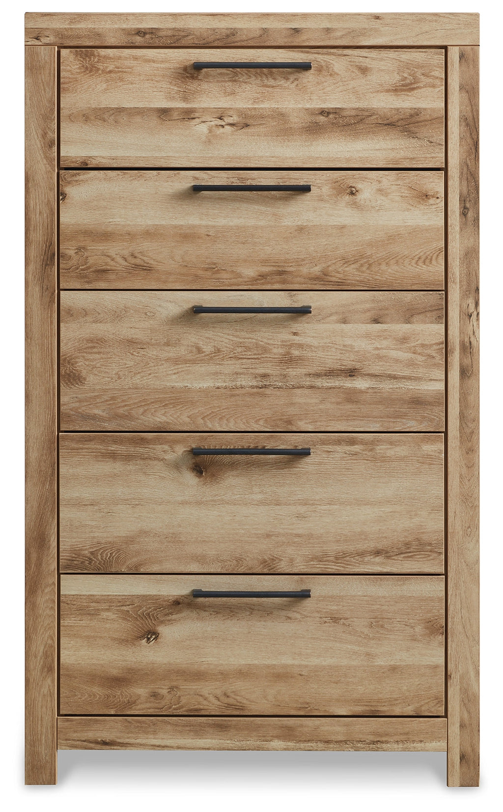 Hyanna Brown Queen Panel Headboard, Dresser, Mirror and Chest, Tan