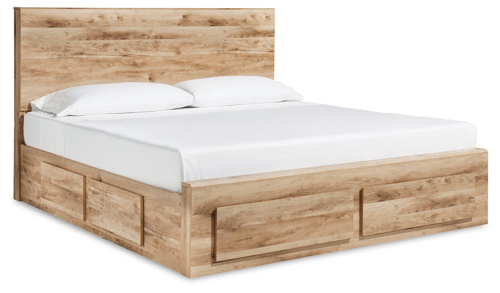 Hyanna Brown Queen Panel Storage Bed, Tan
