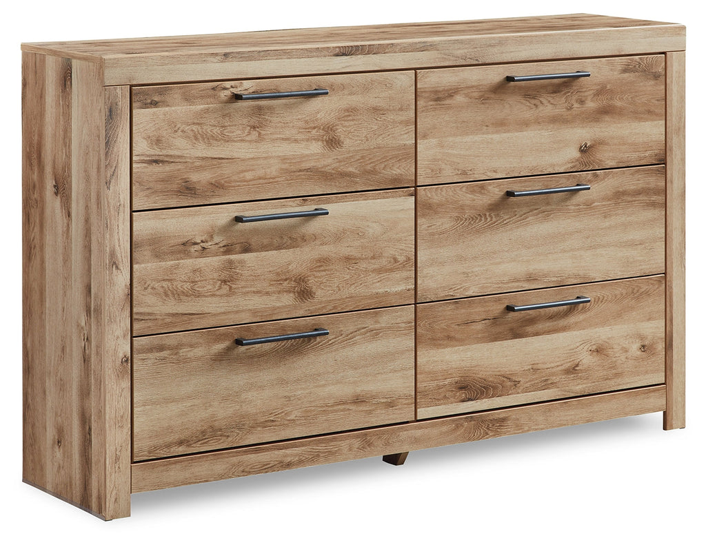 Hyanna Brown Queen Panel Storage Bedroom Set, Tan