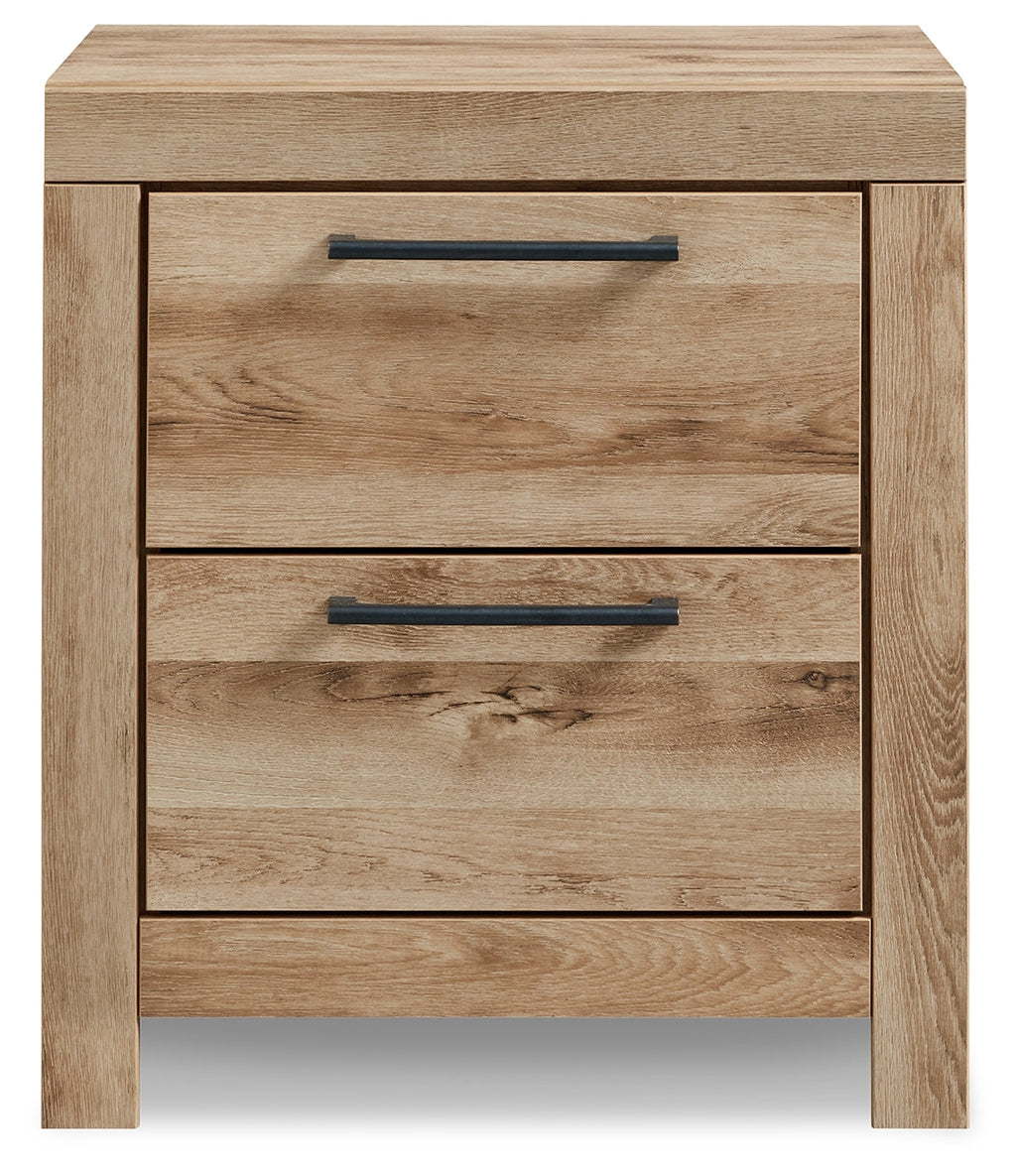Hyanna Tan Brown Queen Storage Bedroom Set with Dresser and Nightstand