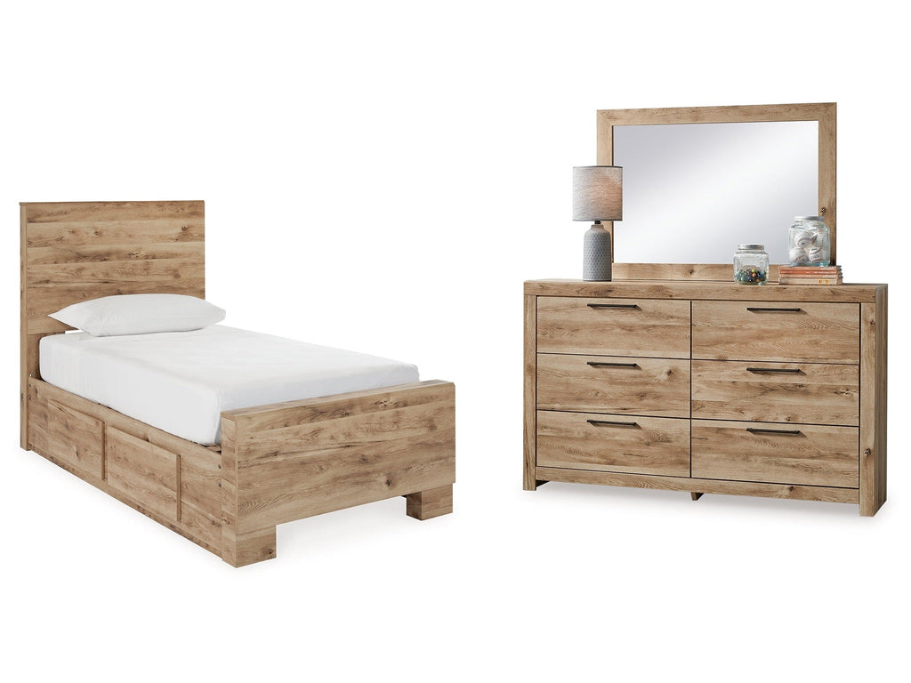 Hyanna Brown Twin Panel Bedroom Set, Tan