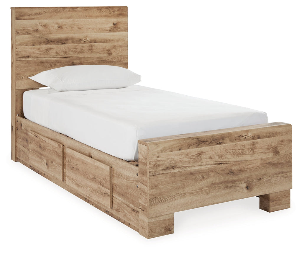 Hyanna Brown Twin Panel Bedroom Set, Tan