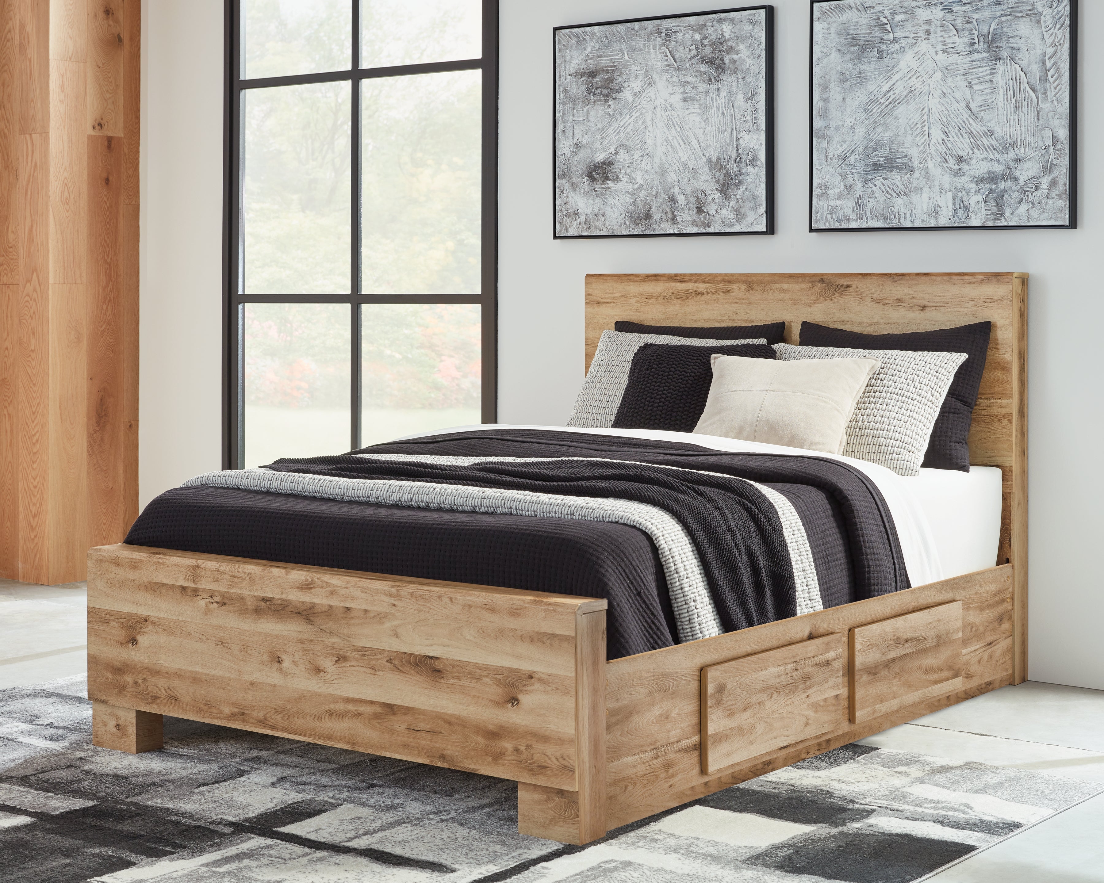 Hyanna Brown Twin Panel Bedroom Set, Tan