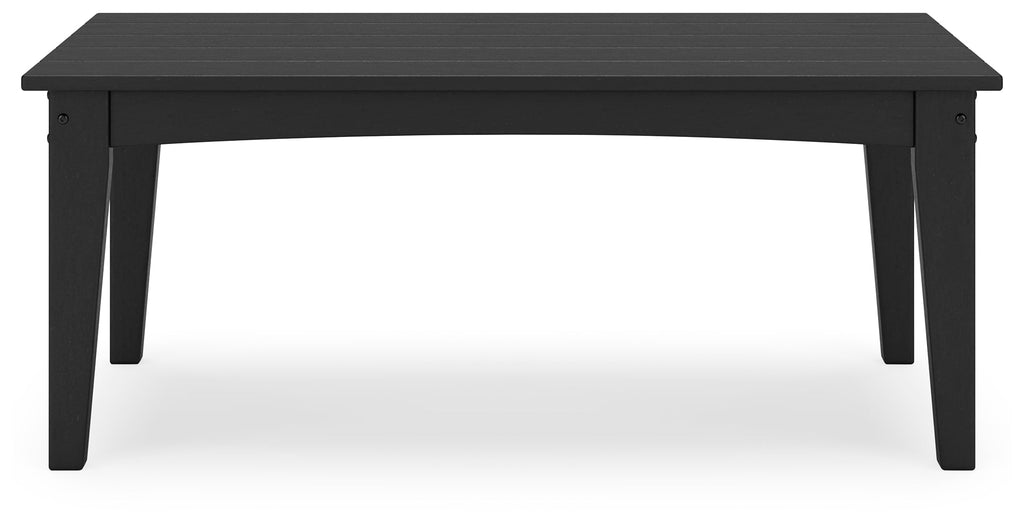 Hyland wave Black Outdoor Coffee Table