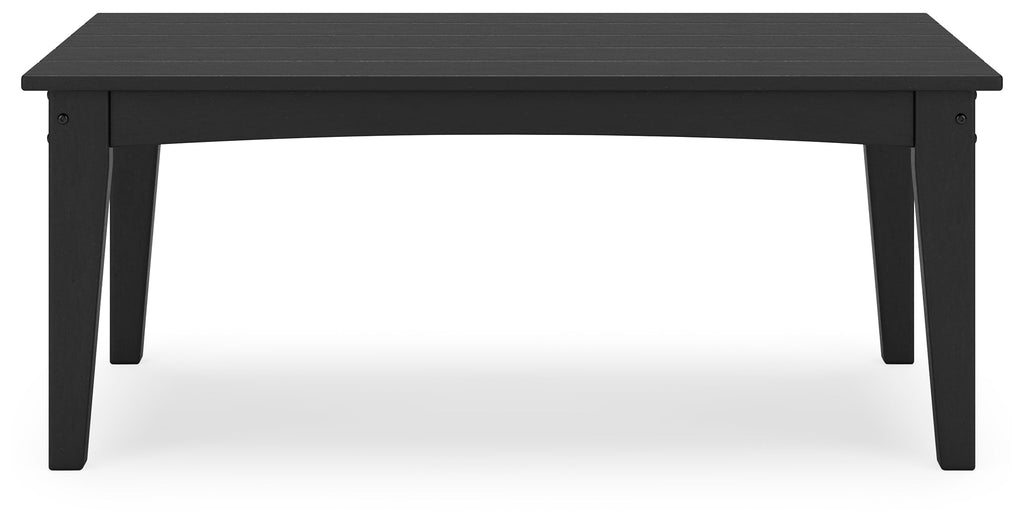 Hyland wave Black Outdoor Coffee Table