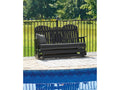 Hyland wave Black Outdoor Glider Loveseat