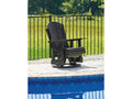 Hyland wave Black Outdoor Swivel Glider Chair