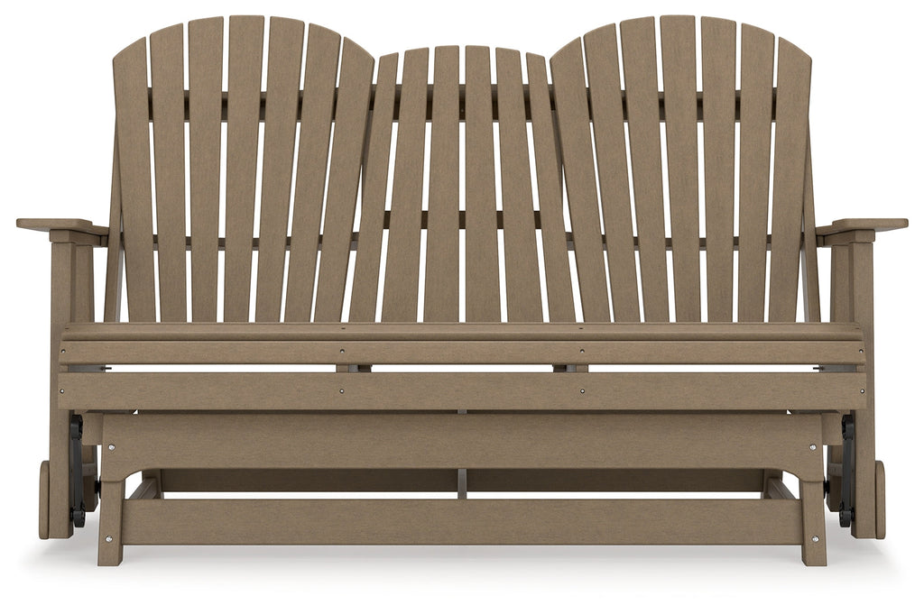 Hyland wave Driftwood Outdoor Glider Loveseat