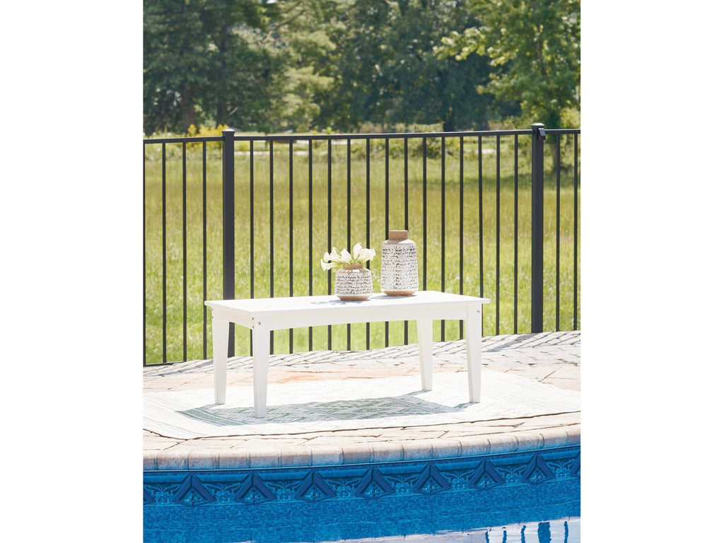Hyland wave White Outdoor Coffee Table