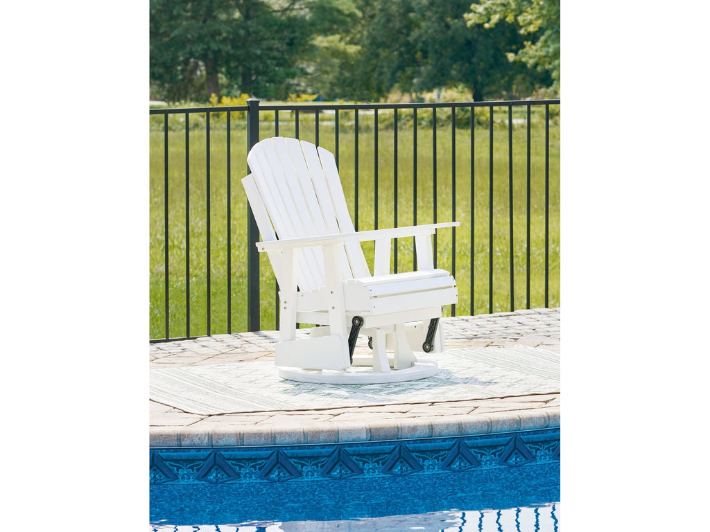 Hyland wave White Outdoor Swivel Glider Chair