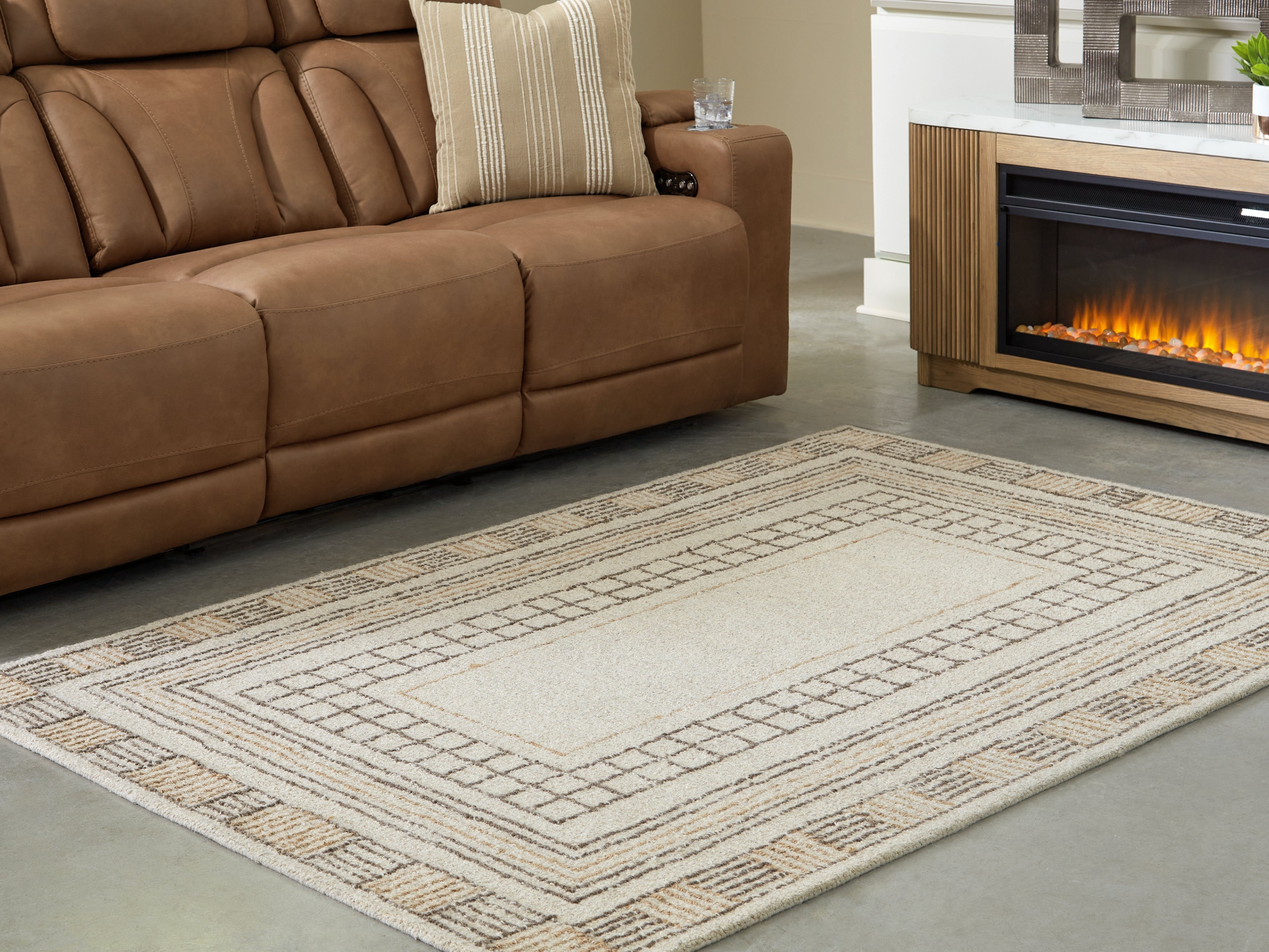 Idaman Taupe/Brown Medium Rug