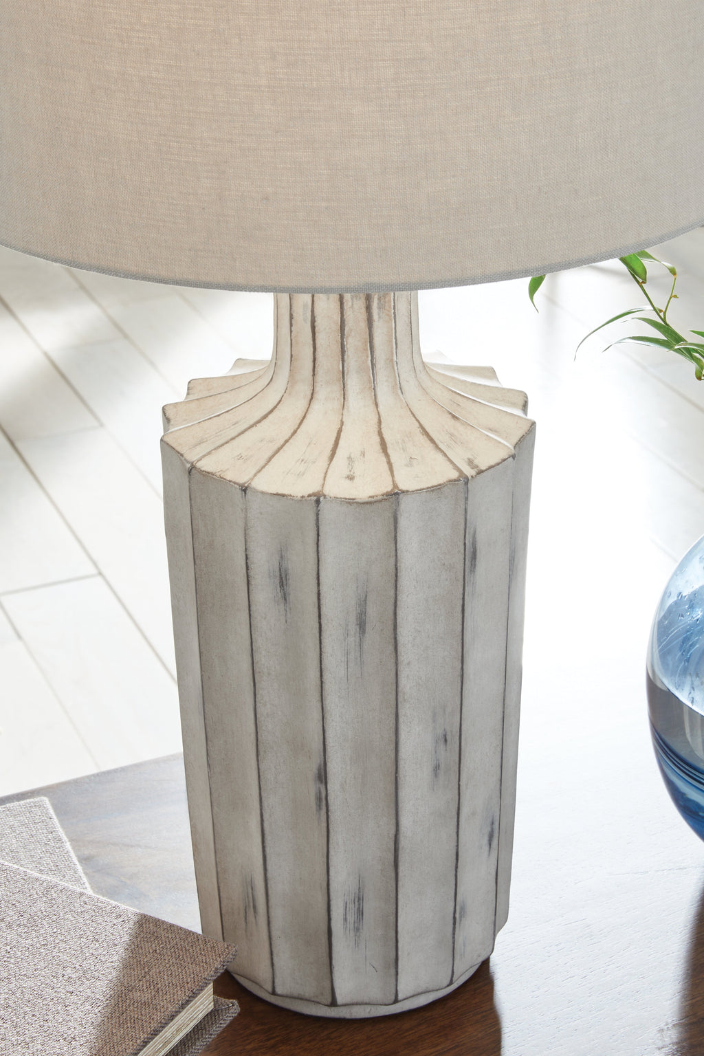 Imre Distressed Brown Poly Table Lamp