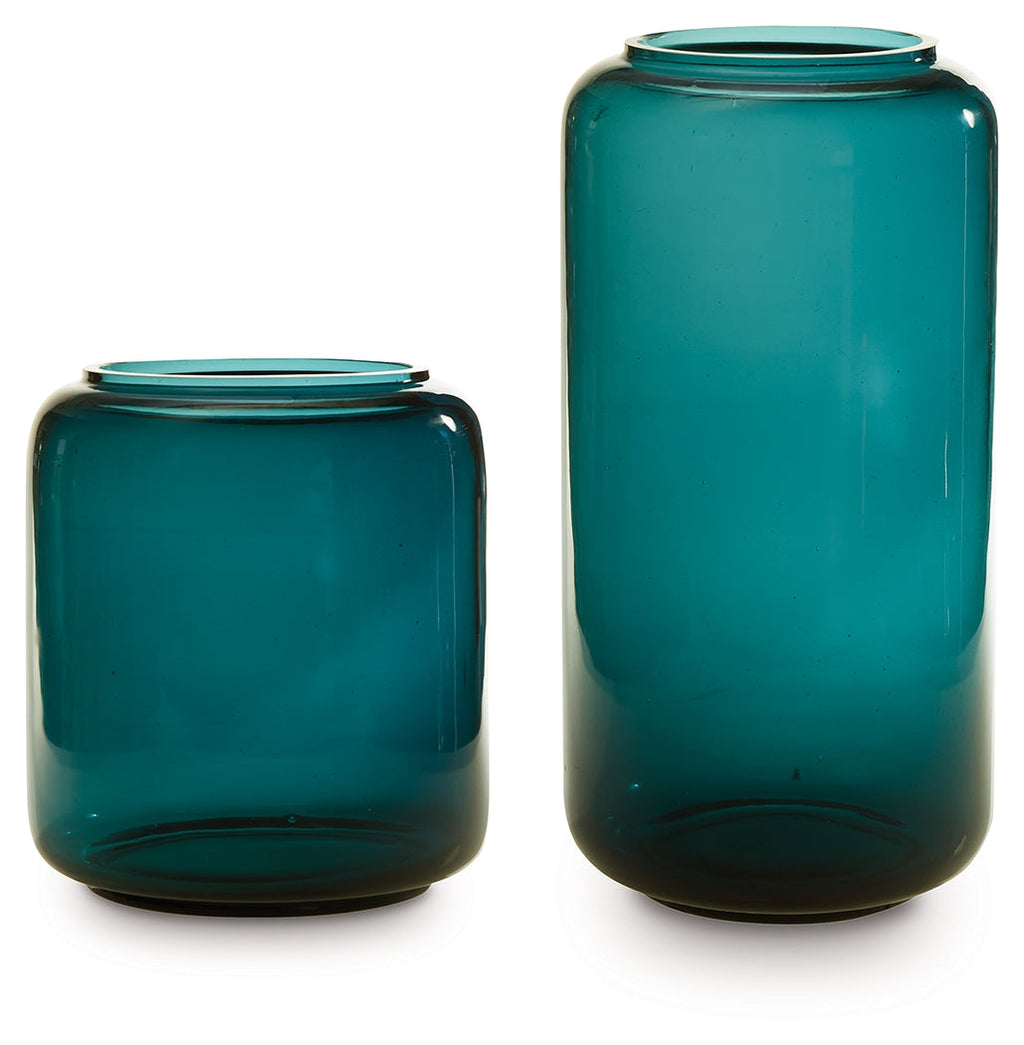 Inisland Teal Vase Set (Set of 2)