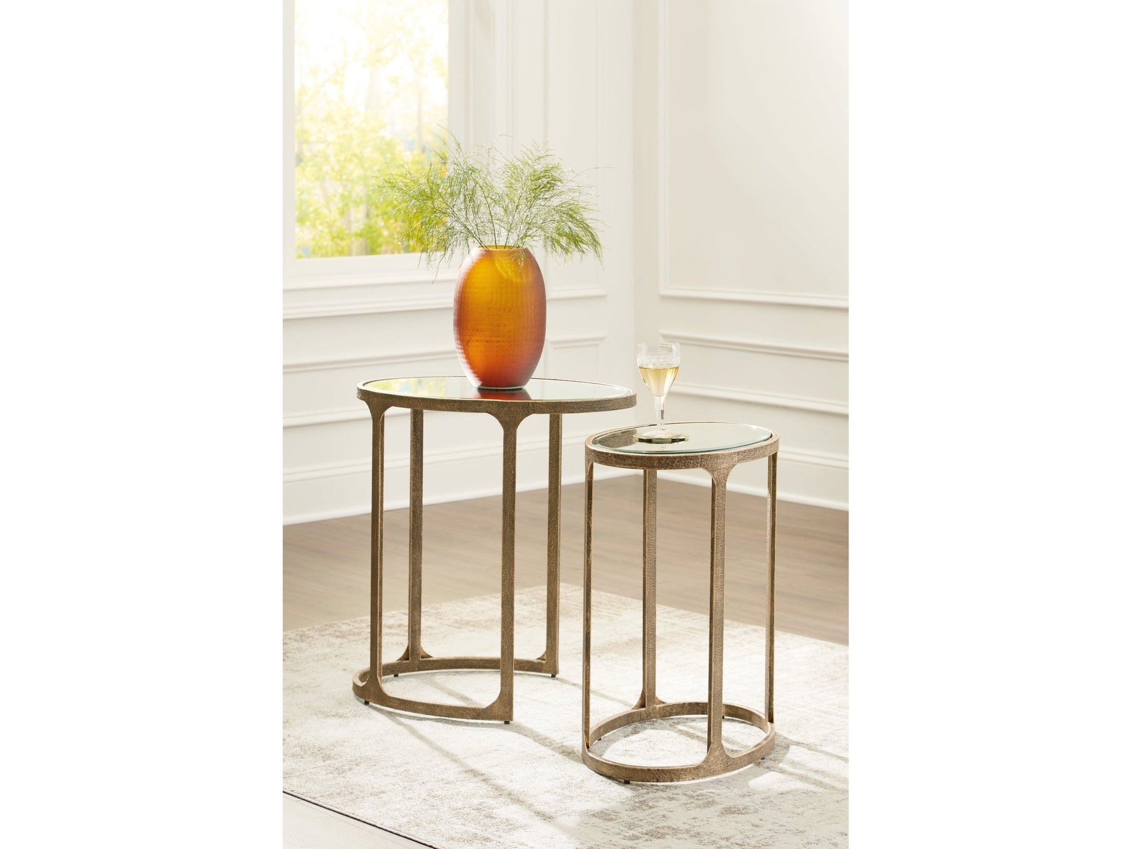 Irmaleigh Antique Black Accent Table Set (Set of 2)
