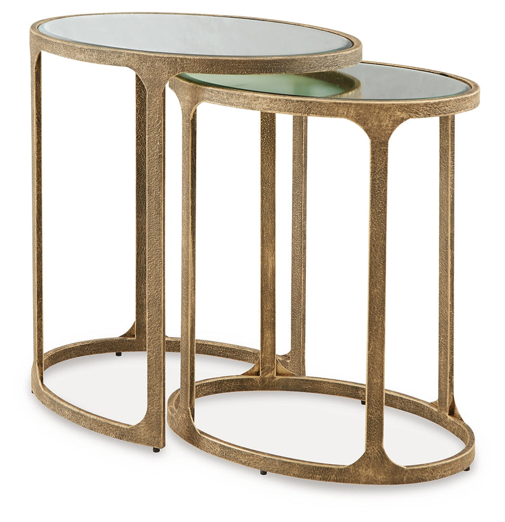 Irmaleigh Antique Black Accent Table Set (Set of 2)