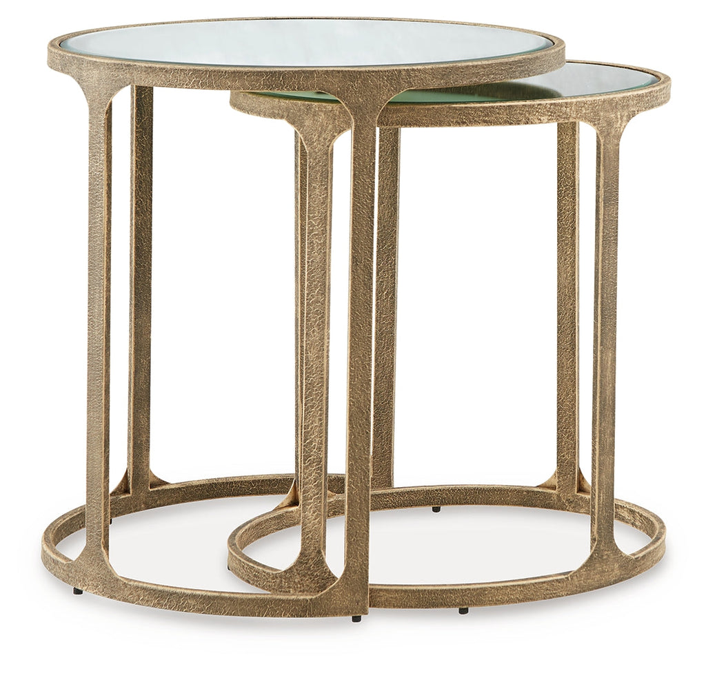 Irmaleigh Antique Black Accent Table Set (Set of 2)