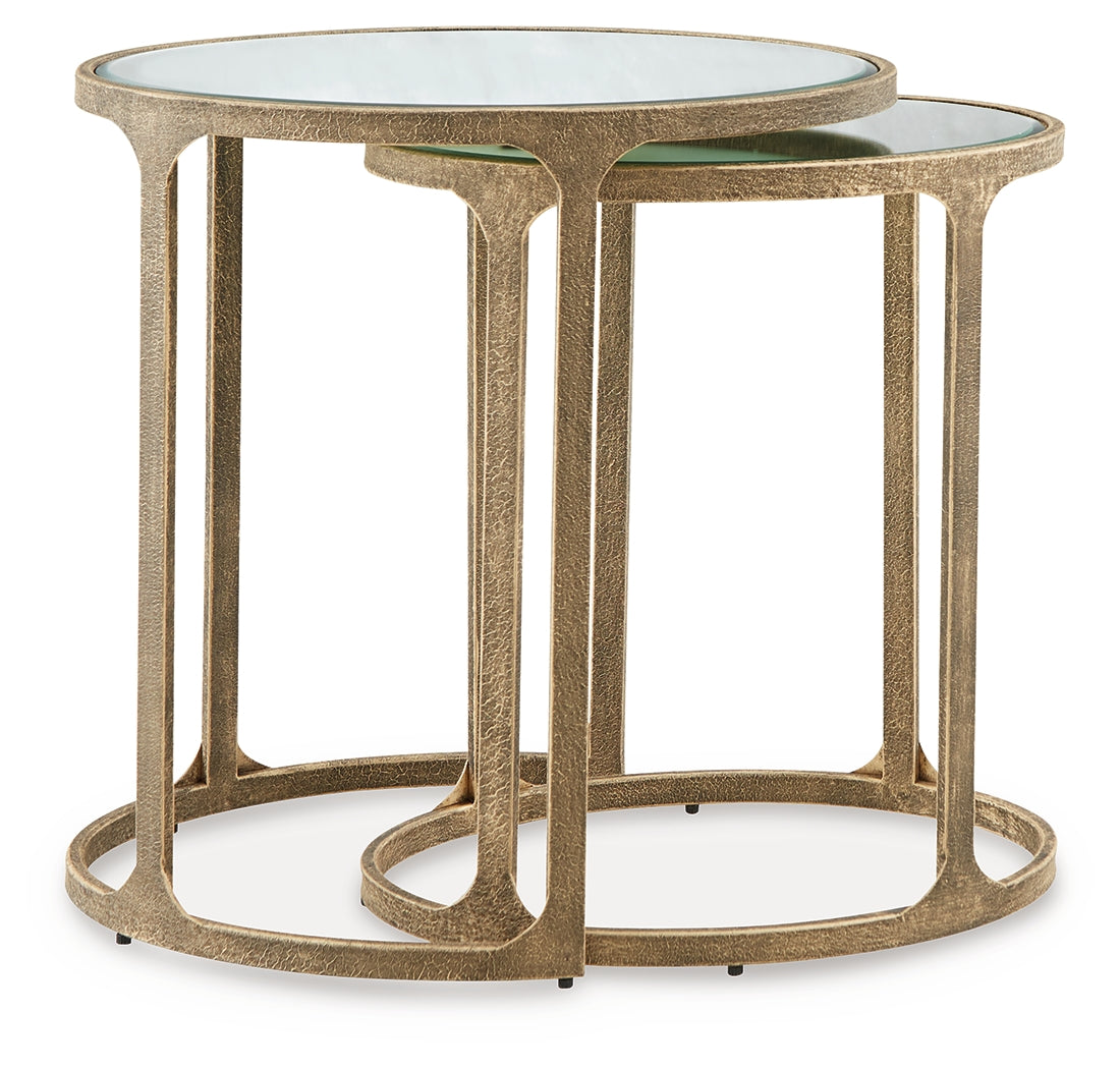 Irmaleigh Antique Black Accent Table Set (Set of 2)