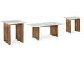 Isanti Brown/White Coffee Table and 2 End Tables