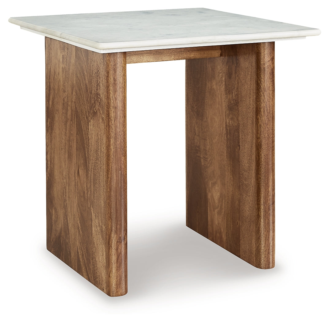 Isanti Brown/White Coffee Table and 2 End Tables