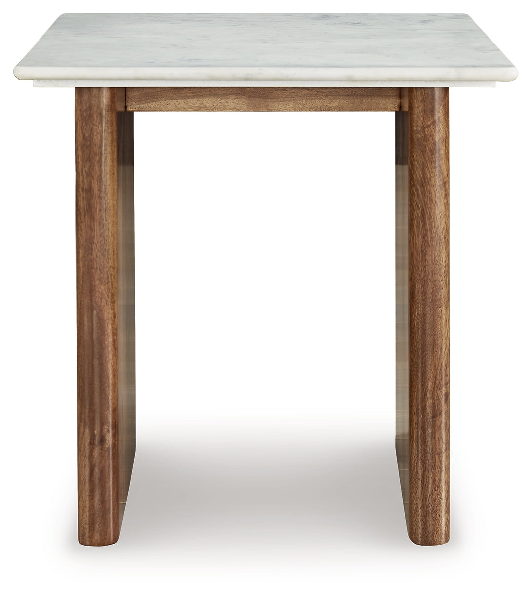Isanti Brown/White Coffee Table and 2 End Tables