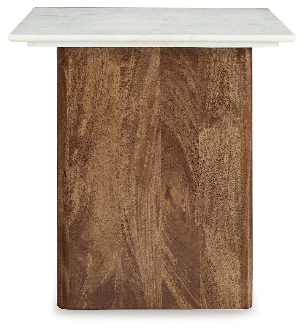 Isanti Brown/White Coffee Table and 2 End Tables
