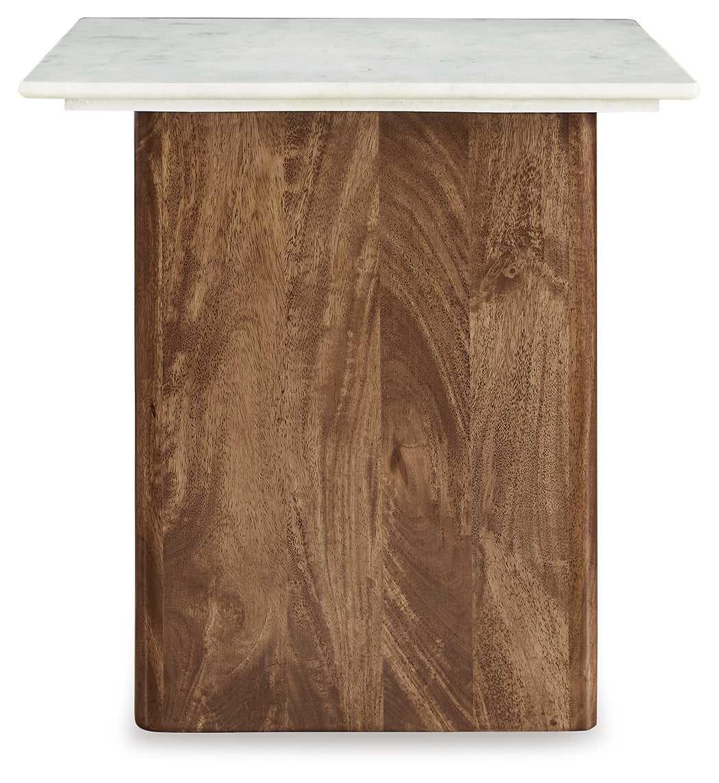 Isanti Brown/White Coffee Table and 2 End Tables