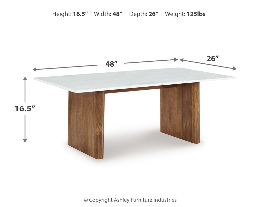 Isanti Brown/White Coffee Table and 2 End Tables