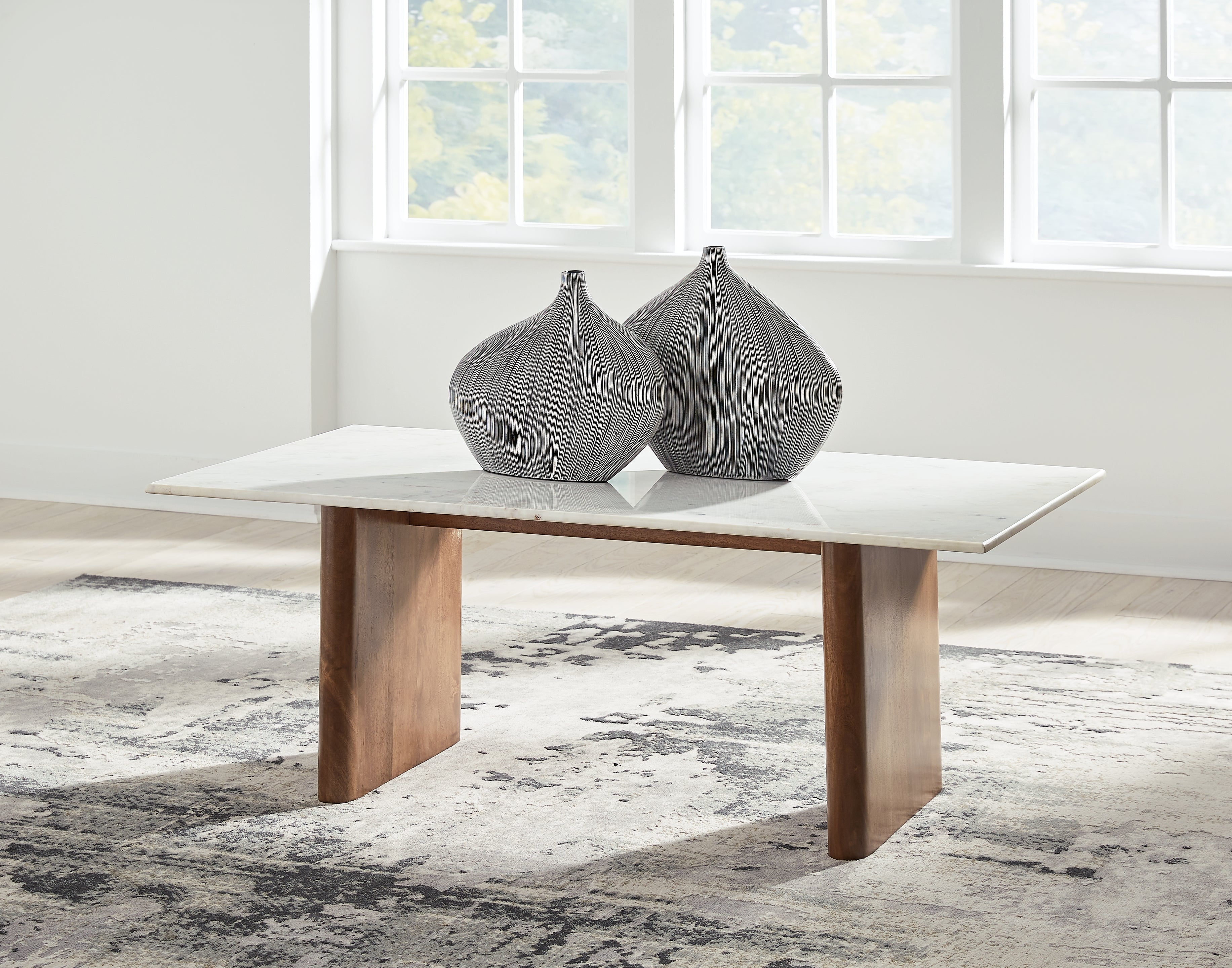 Isanti Brown/White Coffee Table and 2 End Tables