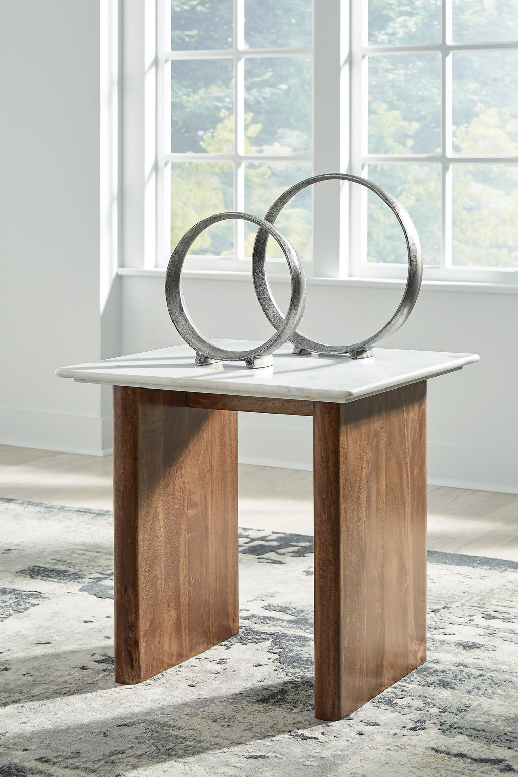 Isanti Brown/White Coffee Table and 2 End Tables