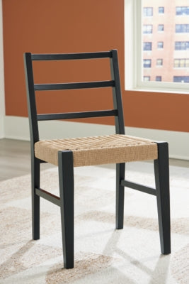 Isanti Light Brown/Black Dining Room Side Chair (Set of 2)