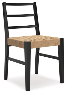 Isanti Light Brown/Black Dining Room Side Chair (Set of 2)