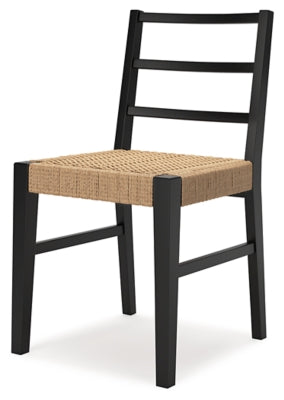 Isanti Light Brown/Black Dining Room Side Chair (Set of 2)