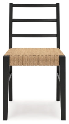 Isanti Light Brown/Black Dining Room Side Chair (Set of 2)