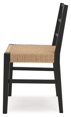 Isanti Light Brown/Black Dining Room Side Chair (Set of 2)