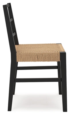 Isanti Light Brown/Black Dining Room Side Chair (Set of 2)