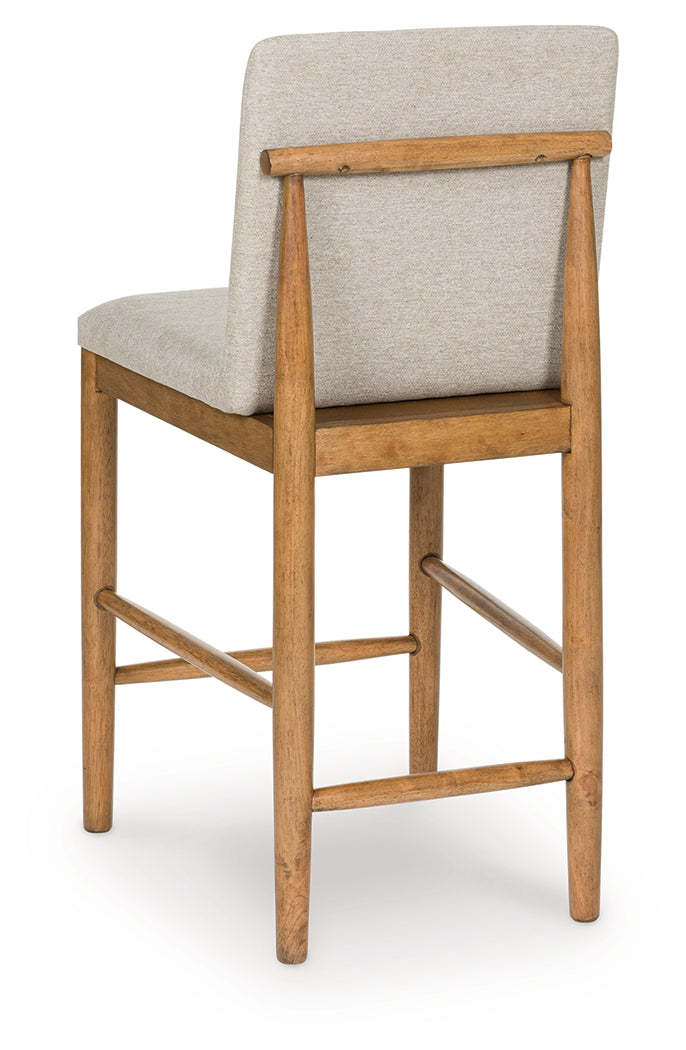 Isanti Light Brown Upholstered Barstool (Set of 2)