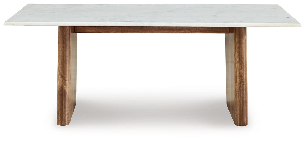 Isanti Light Brown & White Coffee Table