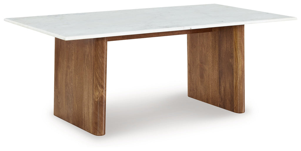 Isanti Light Brown & White Coffee Table
