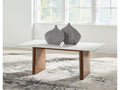 Isanti Light Brown & White Coffee Table