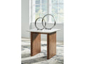 Isanti Light Brown/White End Table