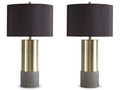 Jacek Gray/Brass Finish Table Lamp (Set of 2)