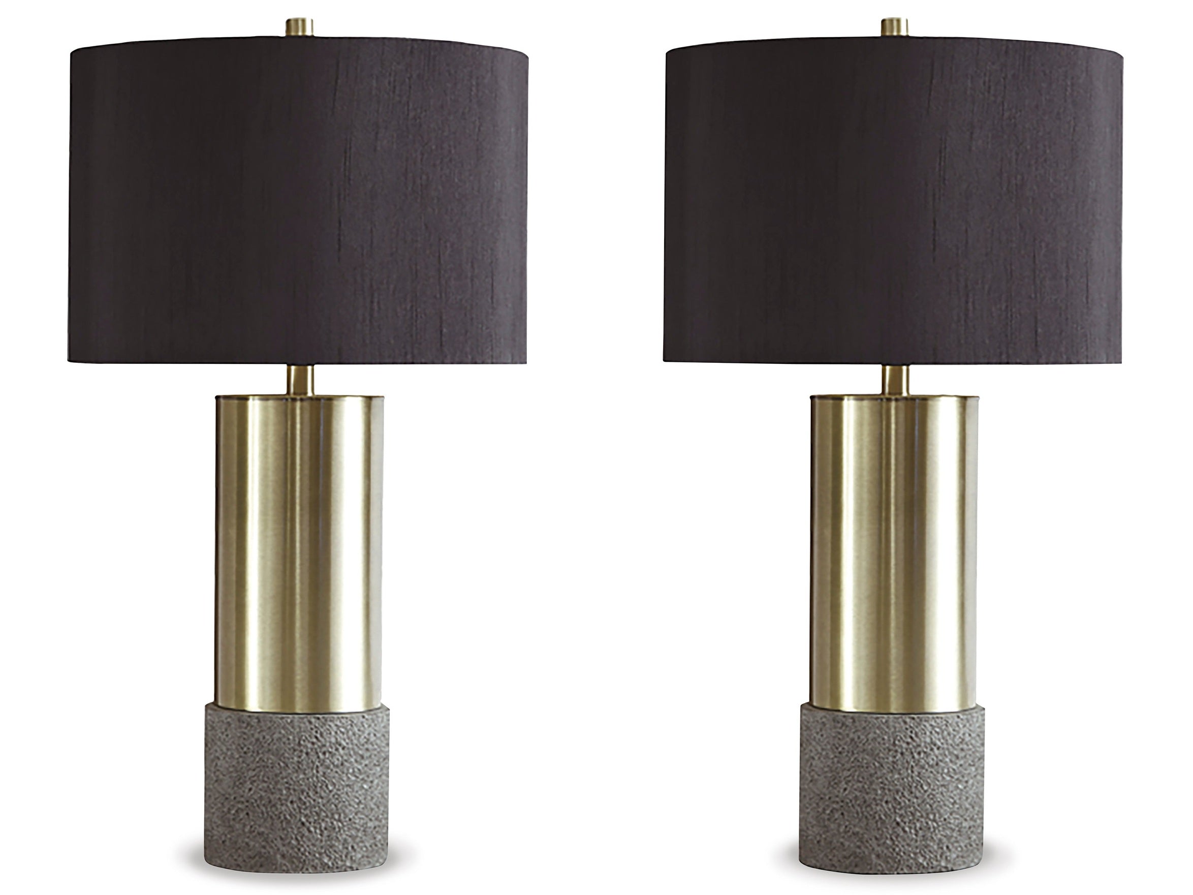 Jacek Gray/Brass Finish Table Lamp (Set of 2)