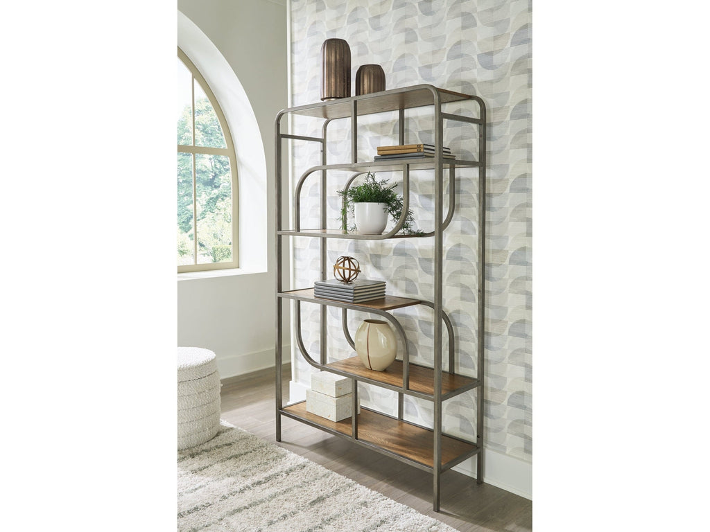 Jaddon Brown/Antique Silver Bookcase