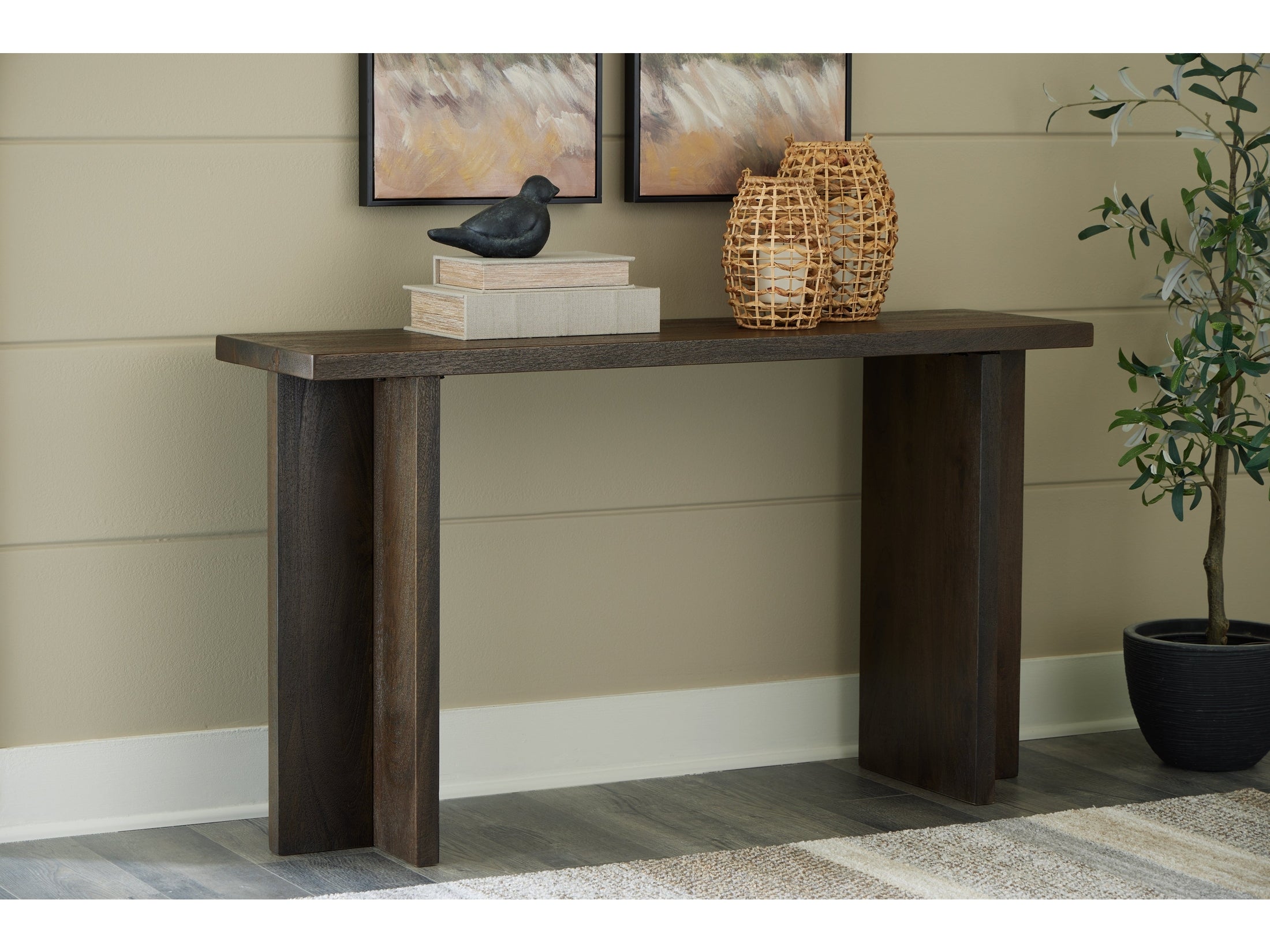 Jalenry Grayish Brown Console Sofa Table